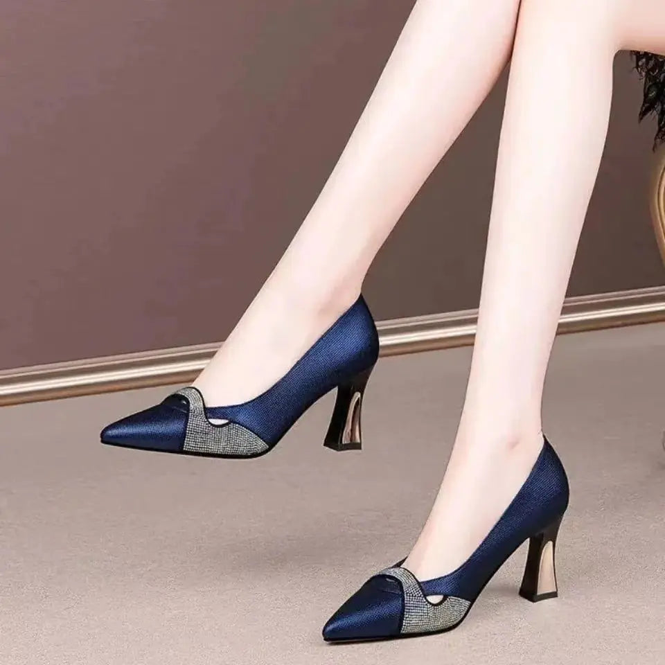 Summer Women's Sequined Rhinestone Heels