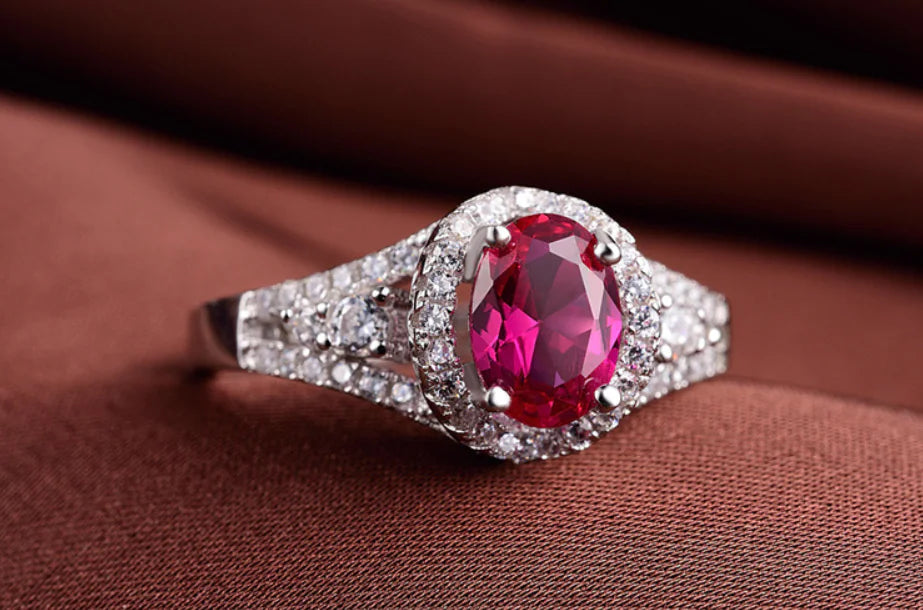 Simulated Diamond Ring with Zirconia Stones