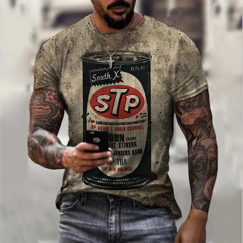 Men's Short Sleeve T-Shirt 3D Digital Print GULF