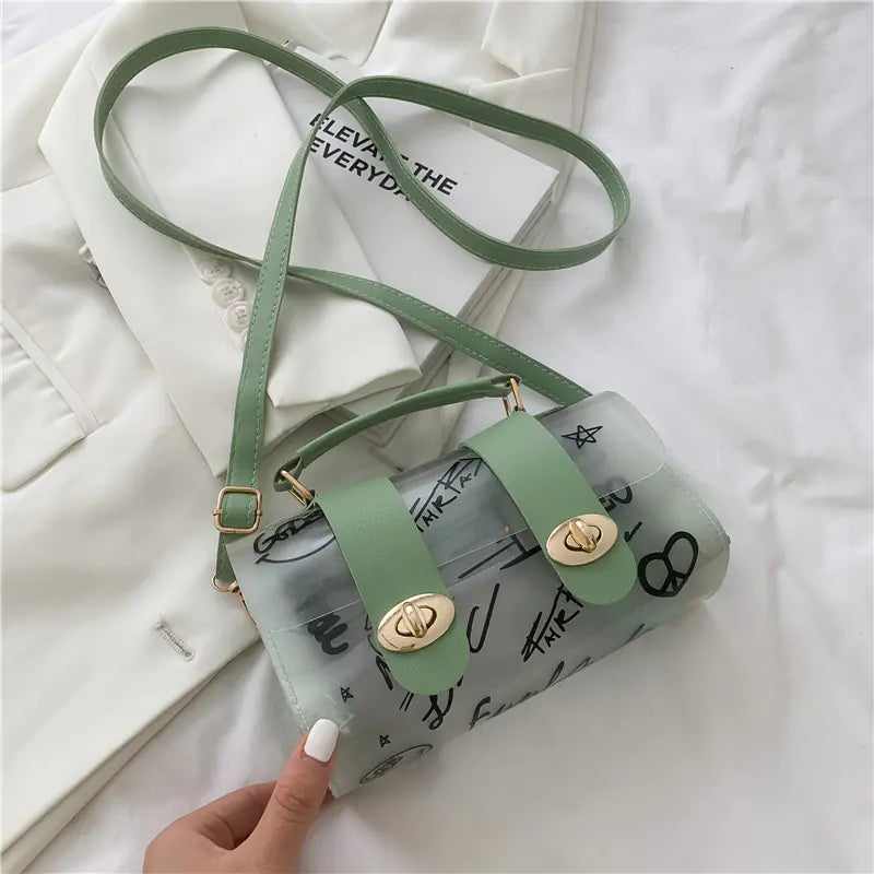 Trendy Women's Transparent Jelly Messenger Bag