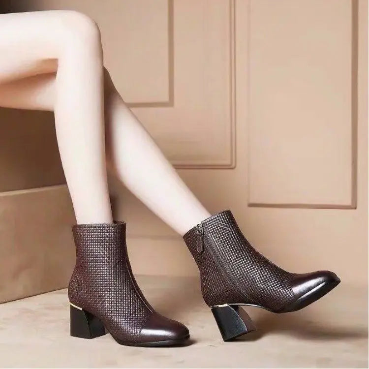 Women's High Heel Martin Boots for Autumn Winter