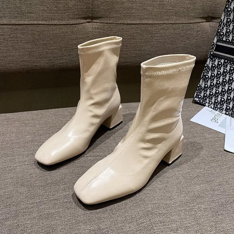 Botines Martin de mujer - Botines elegantes con tacón ancho