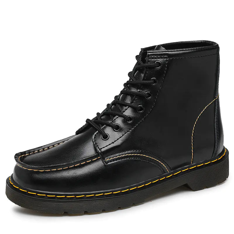 Botas altas Martin de piel de vacuno a la moda para hombre