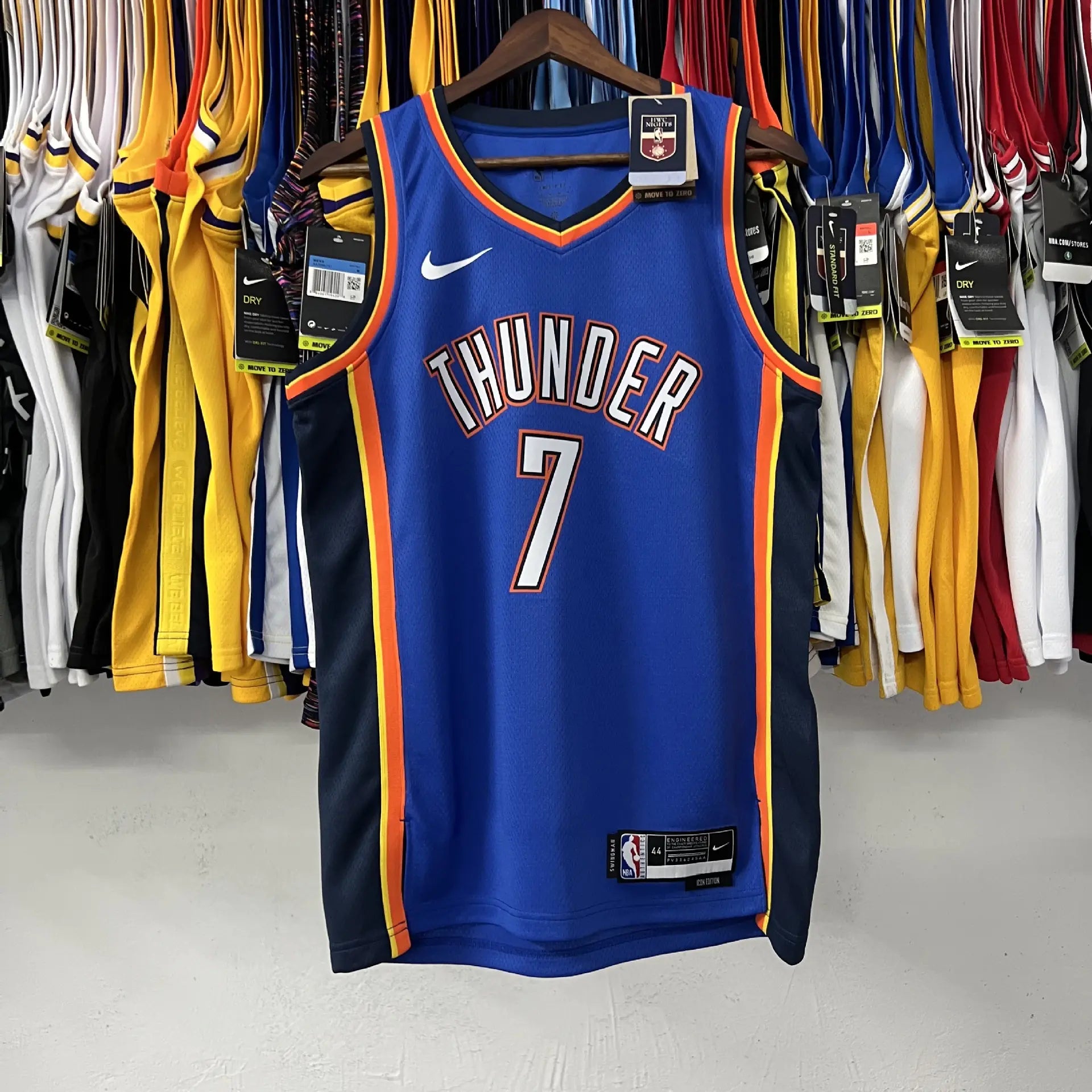 NBA 23 Season Thunder Team Jerseys: Durant, George, Harden, Anthony, Paul