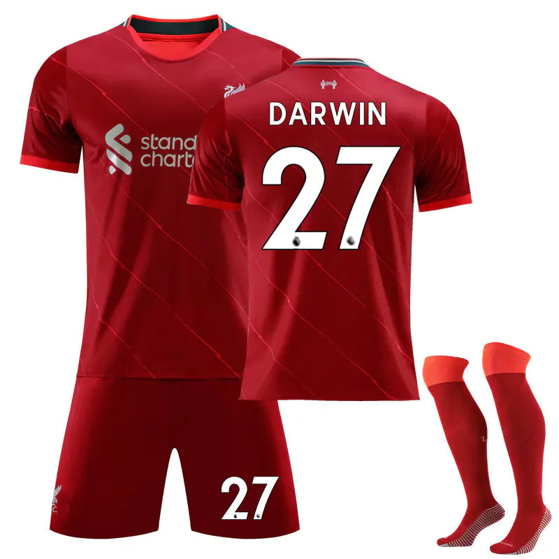 Soccer Jersey Set: Salah 11, Mane 10, Darwin 27