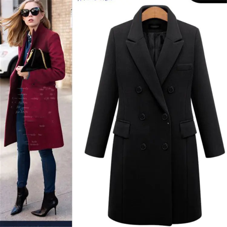 Woolen Coat in Medium Length