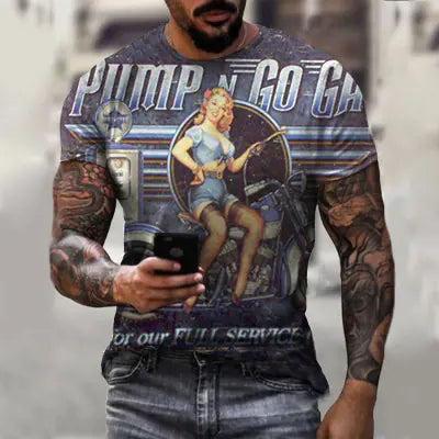 Men's Short Sleeve T-Shirt 3D Digital Print GULF