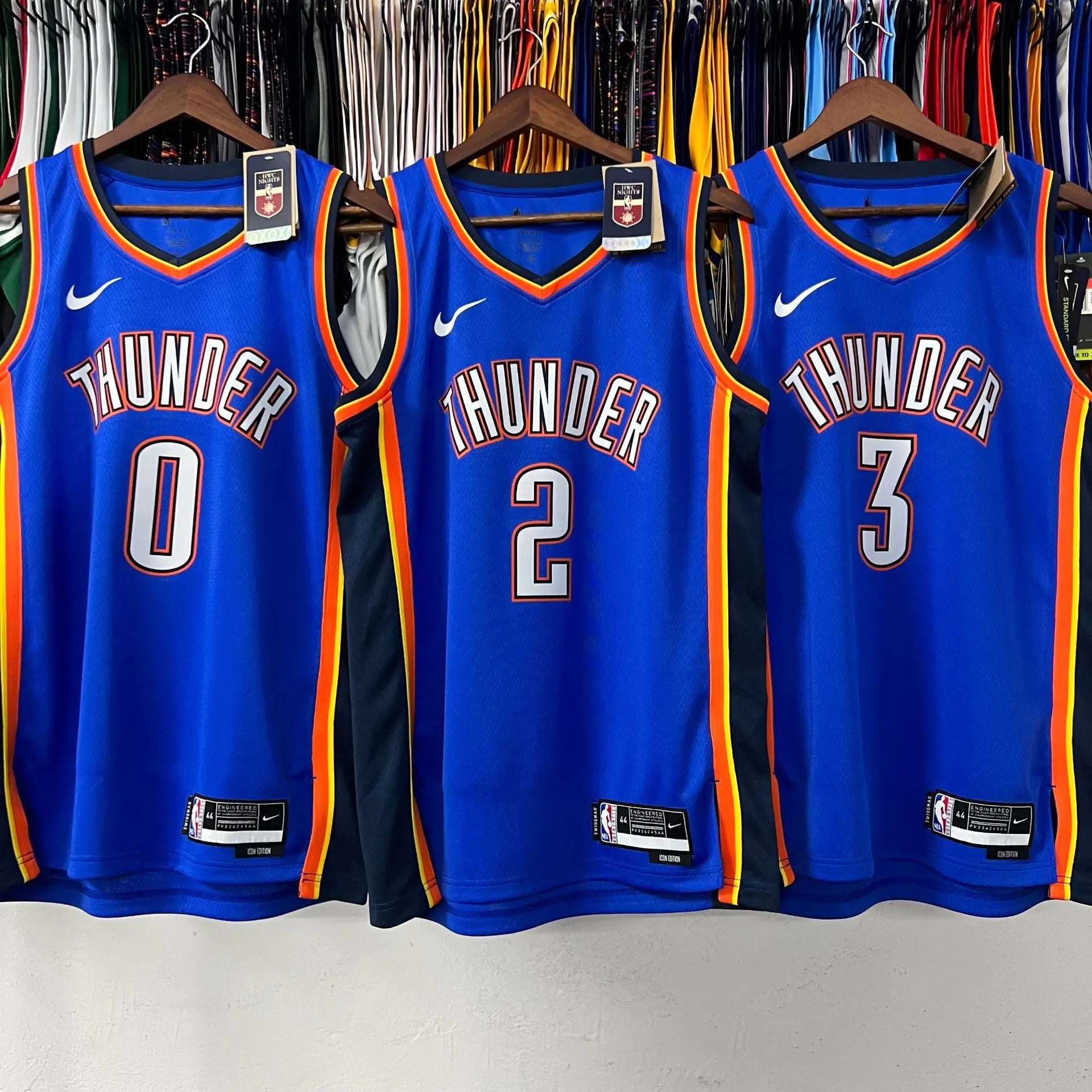 NBA 23 Season Thunder Team Jerseys: Durant, George, Harden, Anthony, Paul