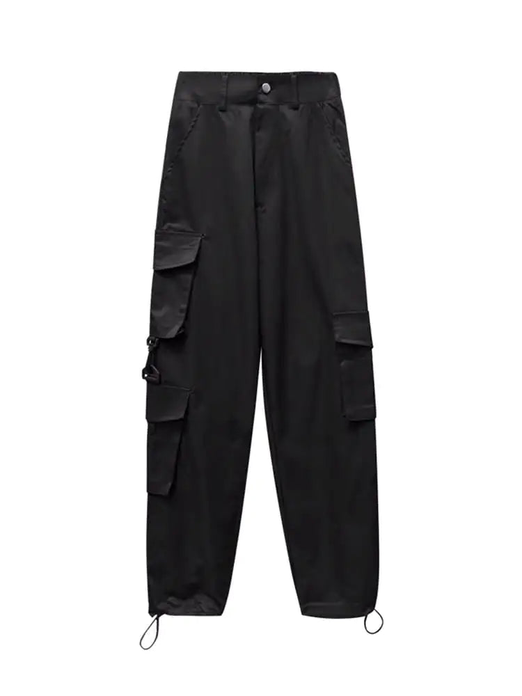 High Waist Drawstring Casual Pants for Women