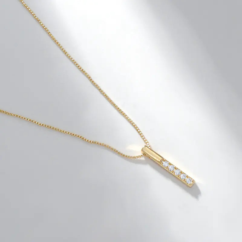 Gold-Plated Zirconia Geometric Choker Necklace for Women