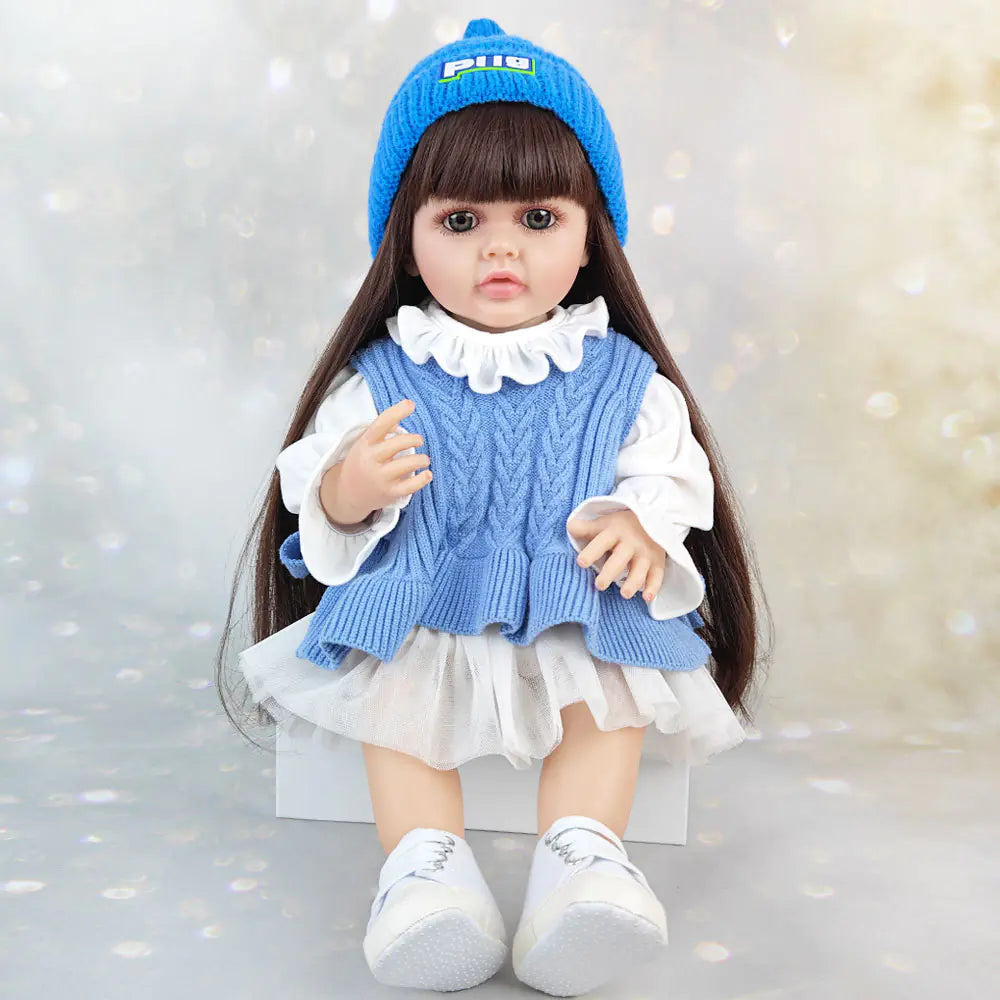 55cm Reborn Doll with Sweater Outfit for Girls