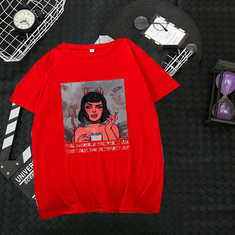Trendiges Damen-T-Shirt mit kurzen Ärmeln und lockerer Passform