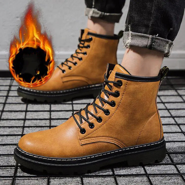 Men's British Style High-Top Winter Martin Boots