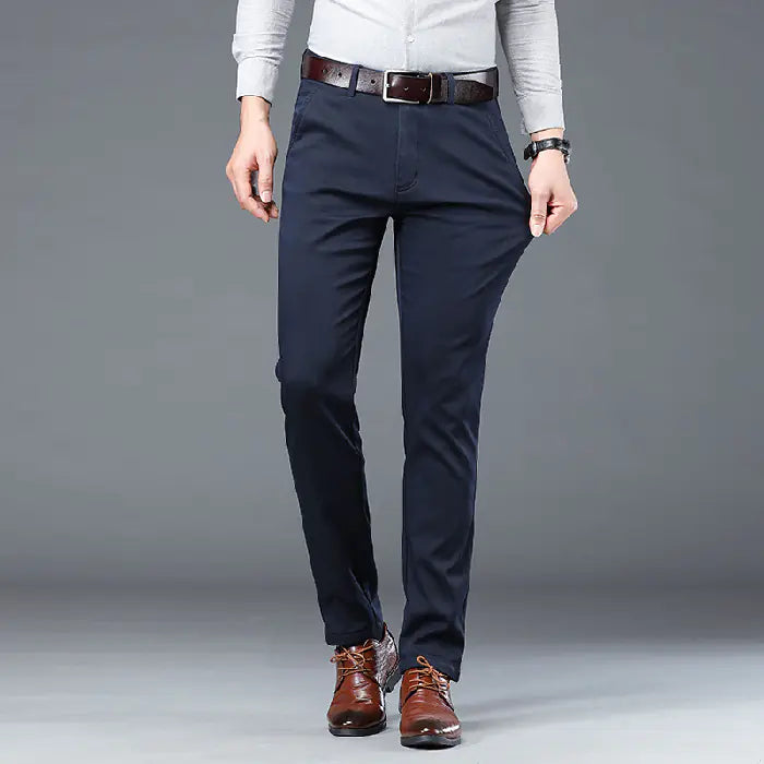 Men's Loose Straight Stretch Pants for Business Activities