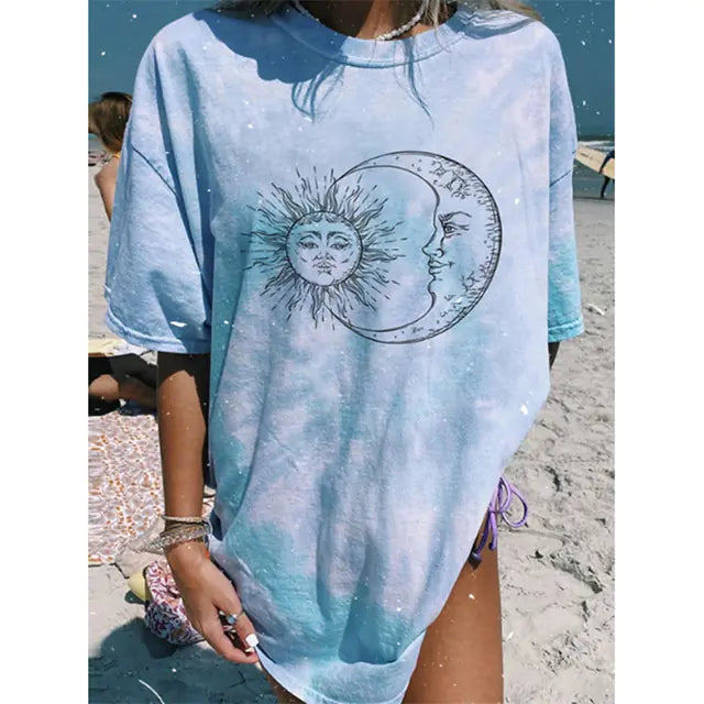 Graphic Harajuku Tie-Dye T-Shirt for Women - Summer