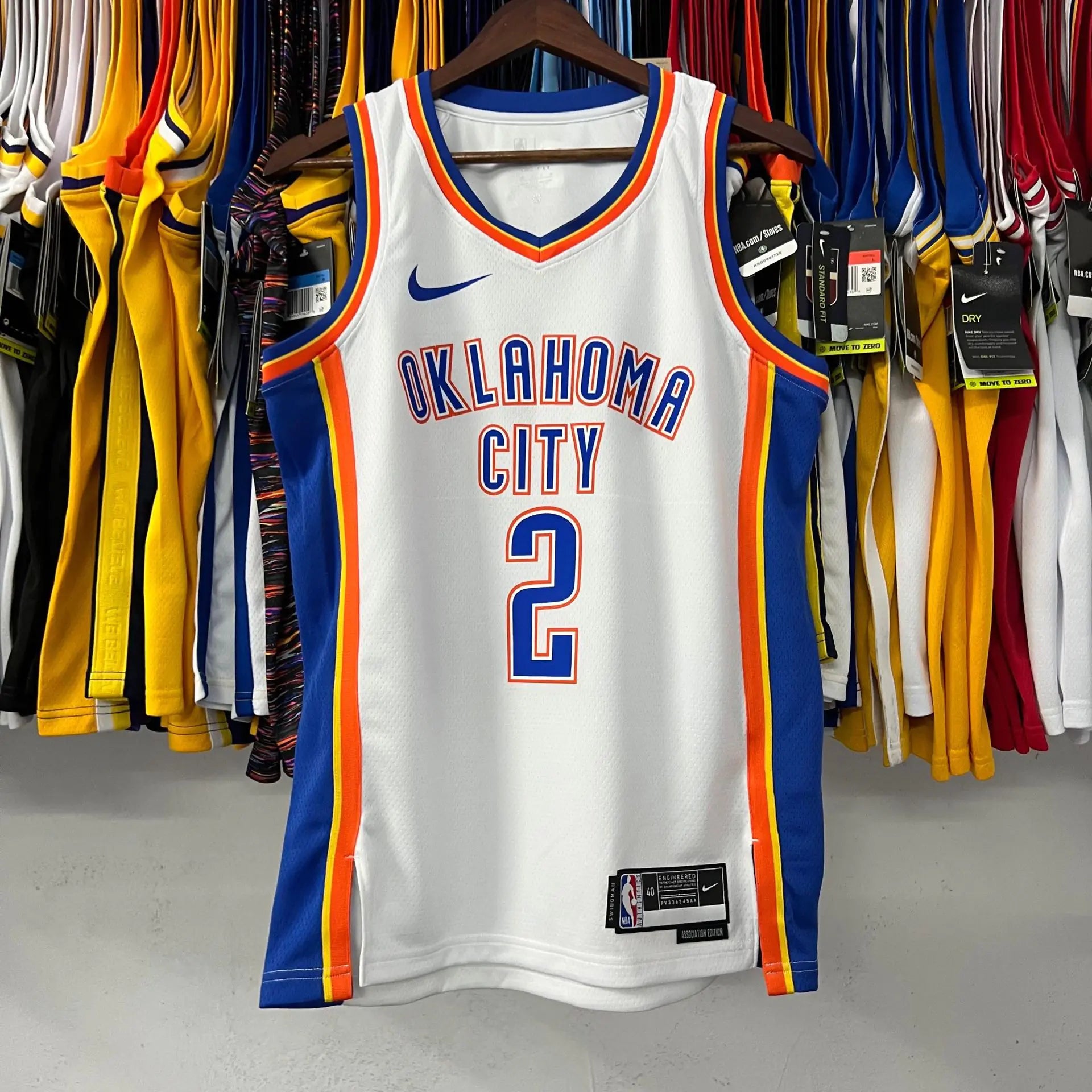 NBA 23 Season Thunder Team Jerseys: Durant, George, Harden, Anthony, Paul