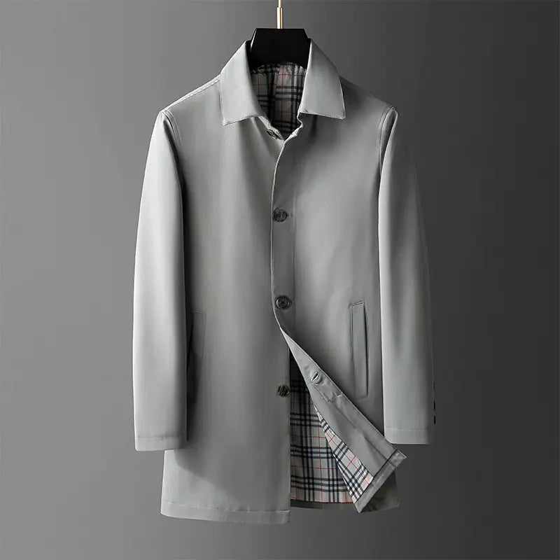 Men's Trendy Mid-length Casual Loose Trench Coat