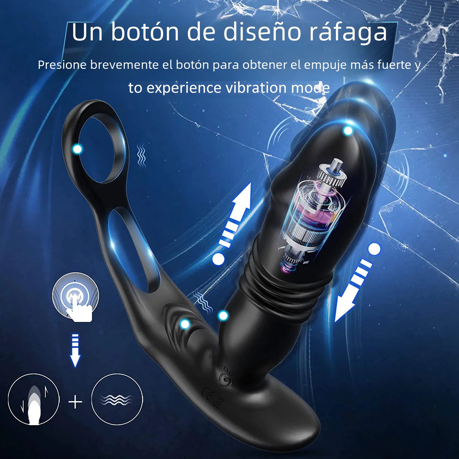 APP Dual Ring Remote Control Prostate Massager for Adults