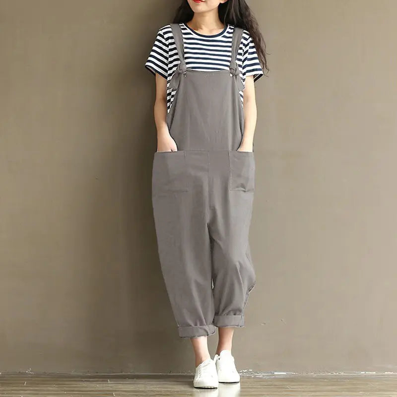 Casual Long Pants for Women with Blue Cotton Strap