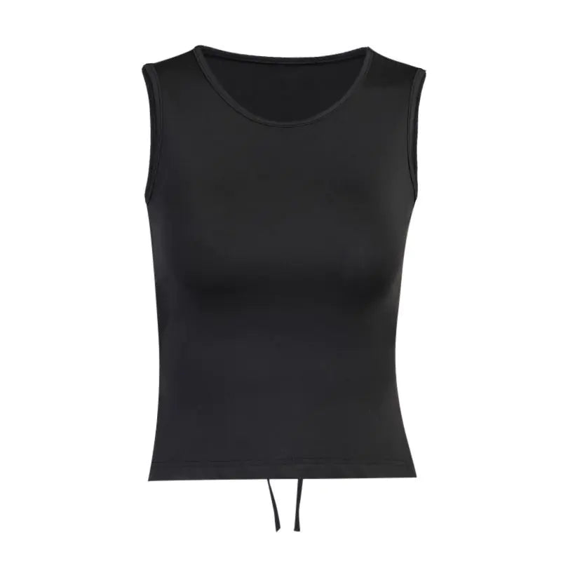 Women's Backless Sleeveless T-Shirt with Irregular Straps