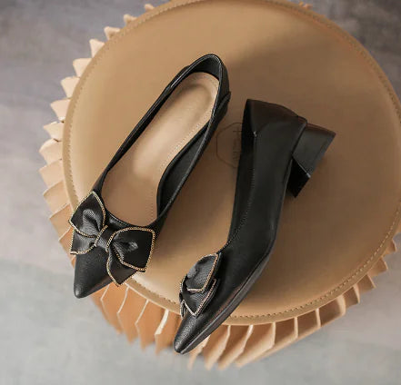 Women's Summer Baotou Sandals with Bow Knot Thick Heel