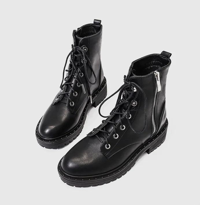 Women's Winter Martin Boots with Thick Sole and Heels