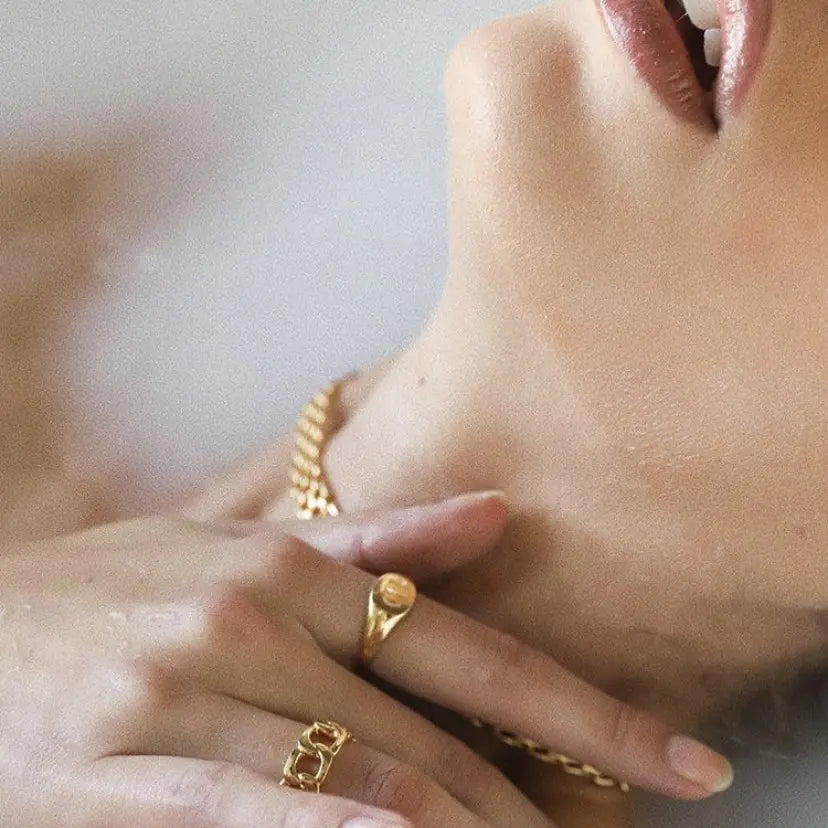 Choker Necklace 18K Gold Plated for Summer Vintage Style