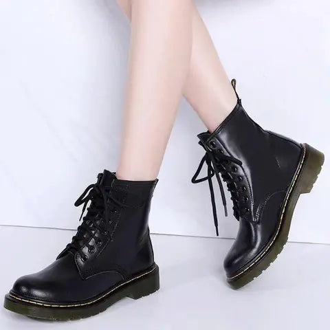 Botas Martin de tacón grueso estilo británico para mujer