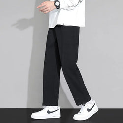 Pantalones casuales holgados de pierna recta para hombre