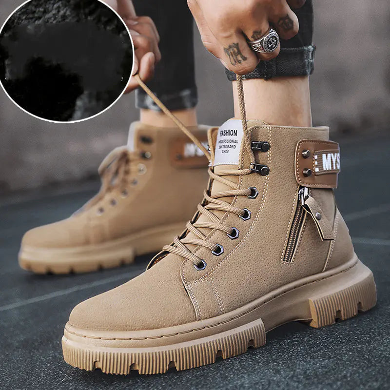 Botas Martin de estilo británico retro de caña alta para hombre