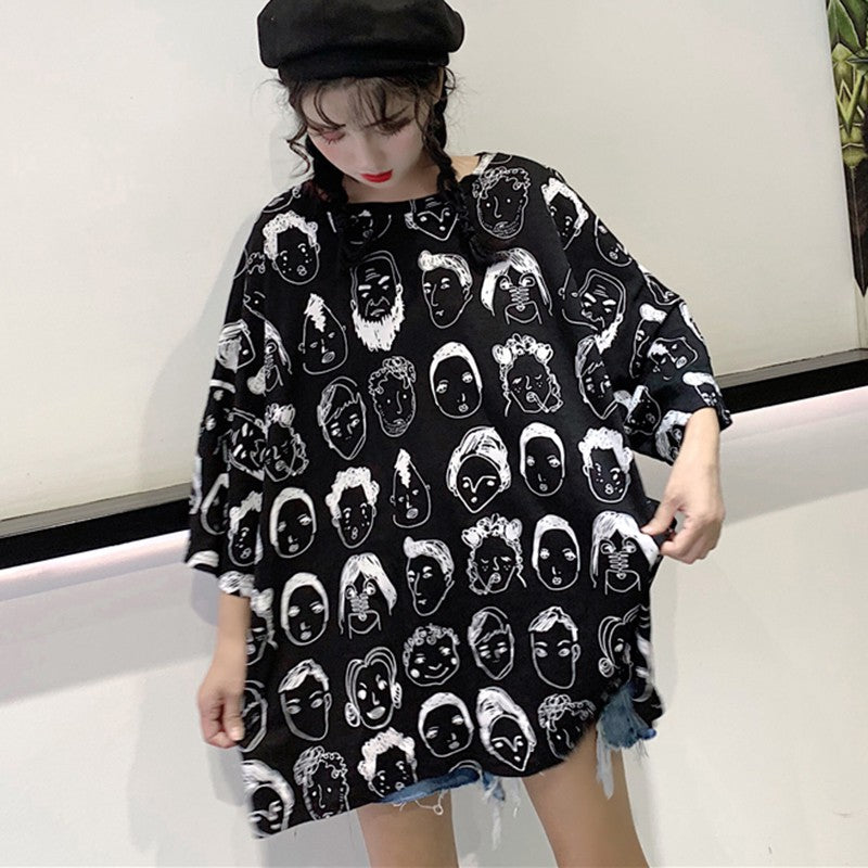 Trendy Women's Short Sleeve T-Shirt with Print