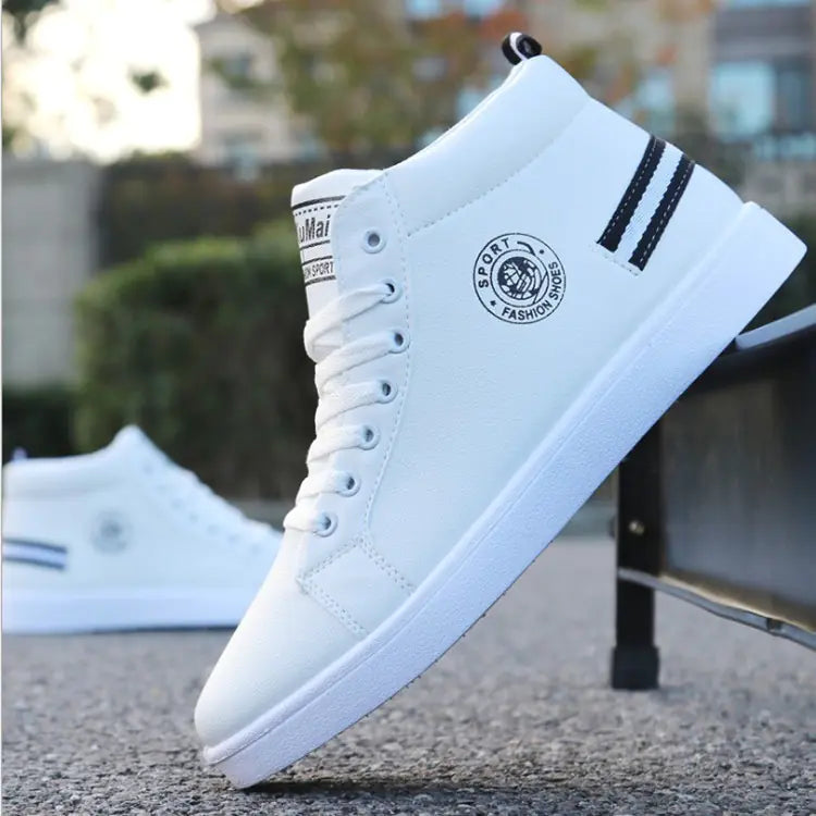 Trendy Casual High Top Sneakers - Korean British Style