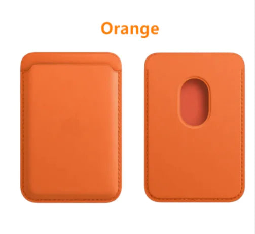 Magnetic Leather Card Holder Holder