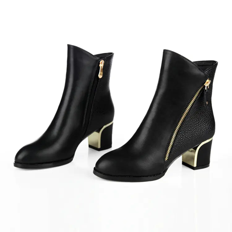 New Women's High Heel Martin Boots with Thick Heels