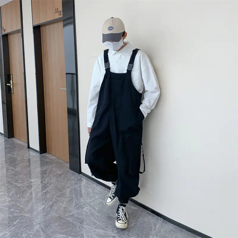 Men's Casual Stretch Workwear Pants with Straps