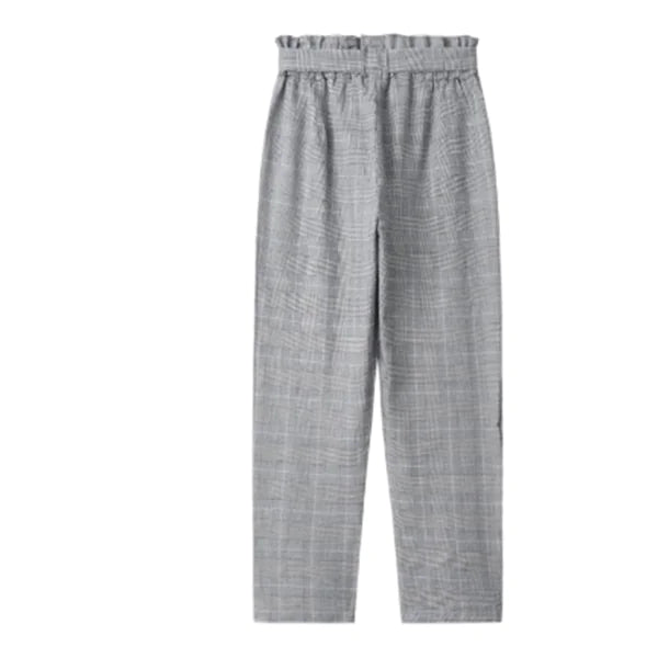 High-Waisted Casual Pants with Tapered Legs