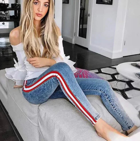 Pencil Pants, Jeans, 9-Point Slim Fit Trousers