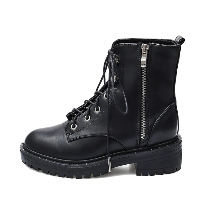 Women's Winter Martin Boots with Thick Sole and Heels