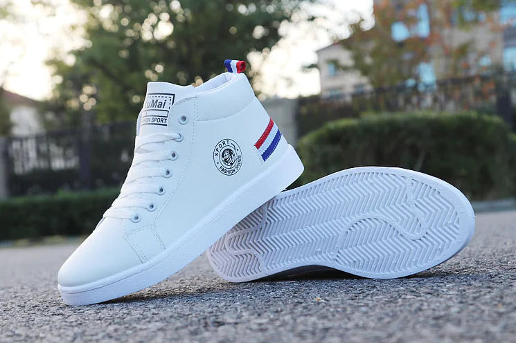 Trendy Casual High Top Sneakers - Korean British Style