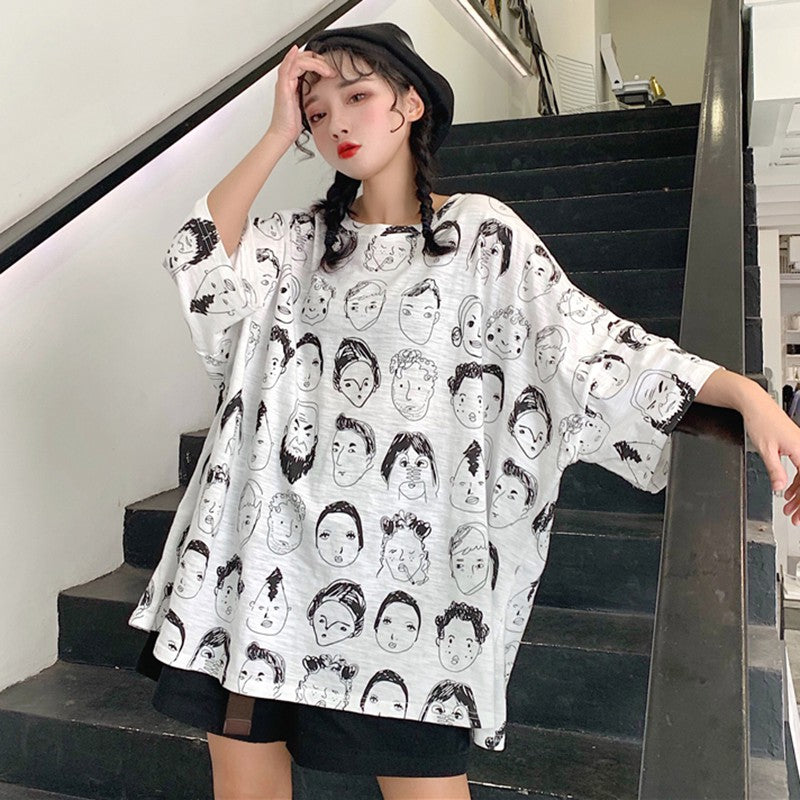 Trendy Women's Short Sleeve T-Shirt with Print