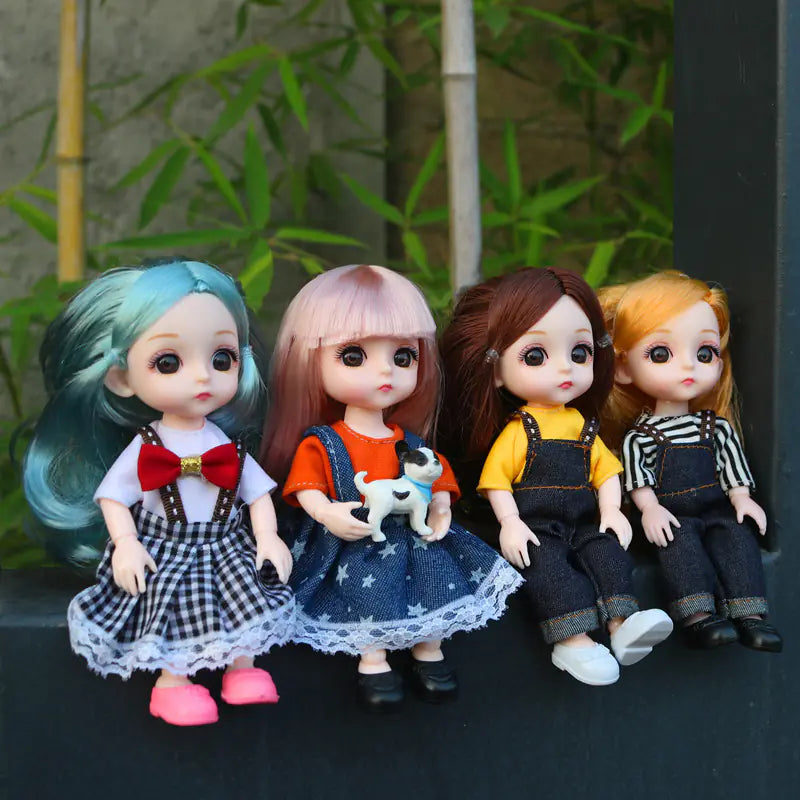 16-17cm Casual Dress Set for 6-inch Doll with Joints