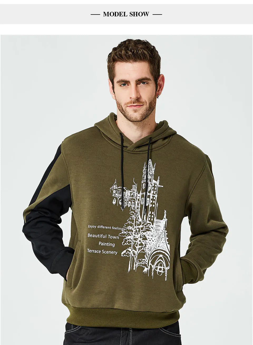 Men's Casual Hoodie - Trendy Youth Fashion Wear