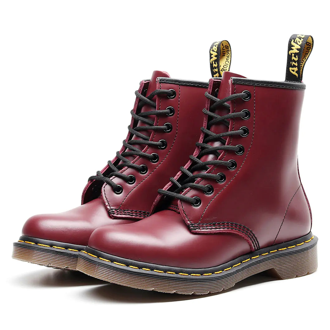 Women's Martin Boots - Trendy Leather Short Ankle Boots