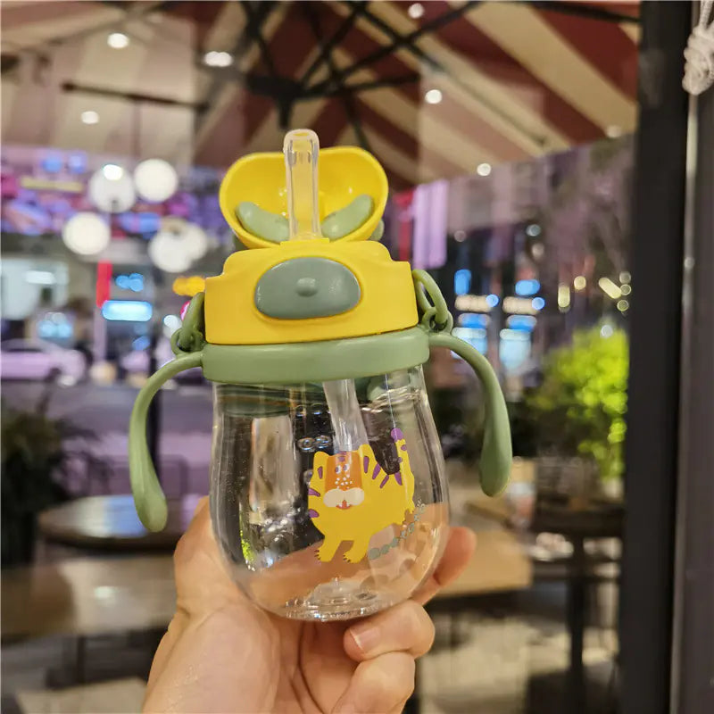 Cute Cartoon 250ml Toddler Drinking Straw Cup