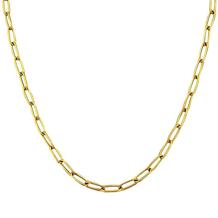 18K Gold-Plated Titanium Steel Twist Chain Necklace