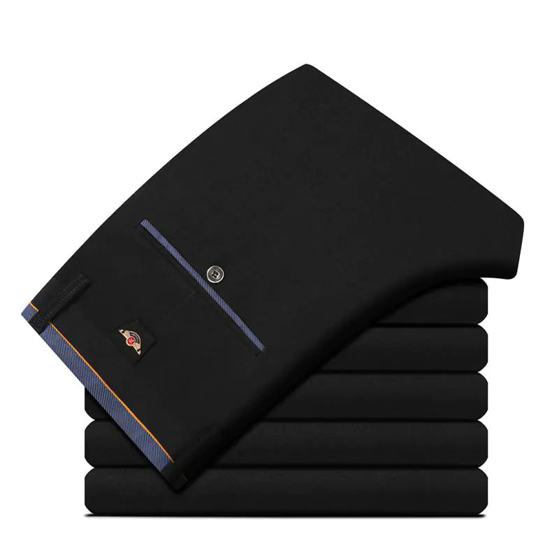 Men's Elastic Band Straight Casual Business Pants