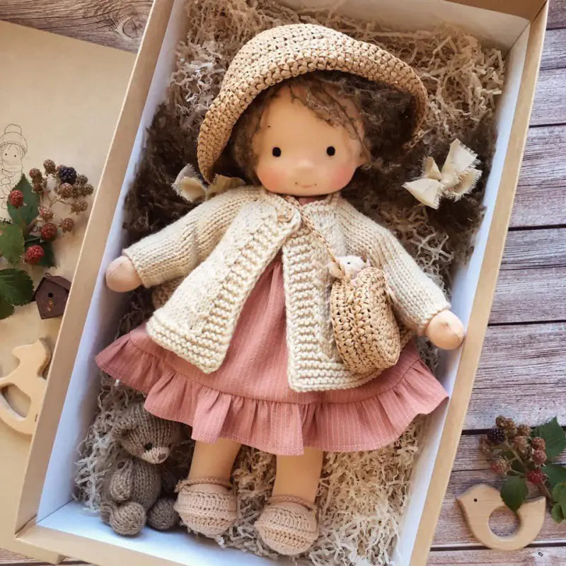 Handmade Mini Dress-Up Doll DIY Gift Box Set