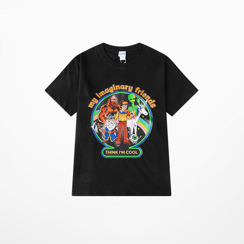 Cartoon Trendy CEC Loose Short Sleeve T-Shirt