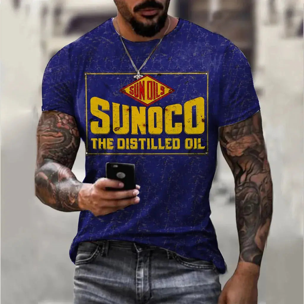 Men's Casual 3D Digital Print Short Sleeve T-Shirt