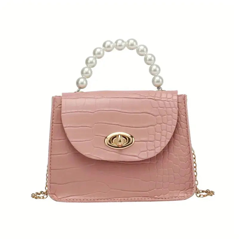 Minimalist Crocodile Embossed Women's Satchel Bag